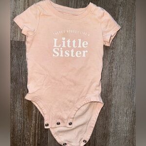 Little Sister Pink Onesie